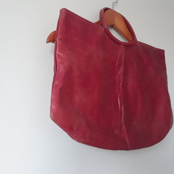 Vintage Va A Paris Red Leather Top Handle Bag - Picture 4 of 15